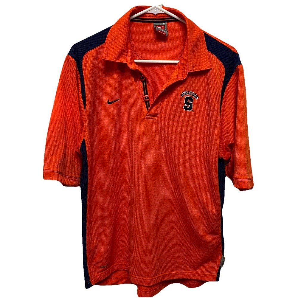 NIKE DRI FIT Men's SYRACUSE UNIVERSITY College Orangemen Golf Polo Shirt‎ Sz.S